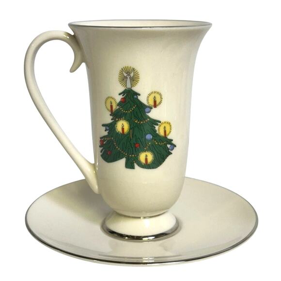 Royal Devon Triomphe Retired 'Christmas' Platinum Irish Coffee Mug/Saucer-Set 8 - Picture 2 of 6